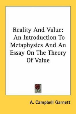 Reality And Value: An Introduction To Metaphysi... 1430498455 Book Cover