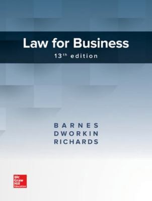 Law for Business 1259722325 Book Cover