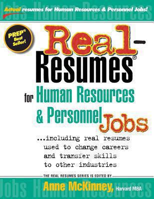 Real-Resumes for Human Resources & Personnel Jobs 1475093624 Book Cover