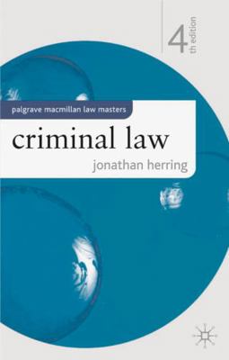 Criminal Law 1403934177 Book Cover