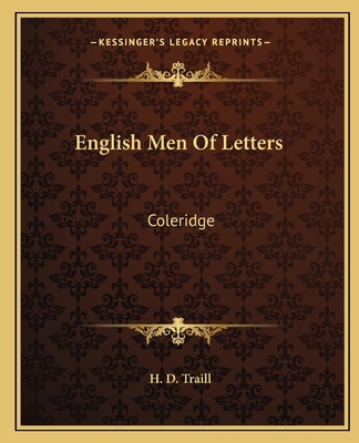 English Men Of Letters: Coleridge 1162661305 Book Cover