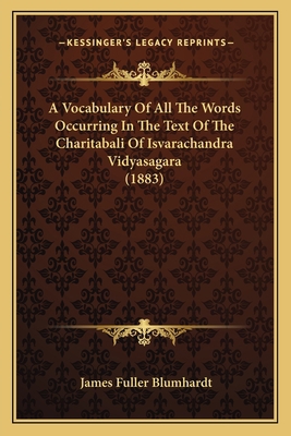 A Vocabulary Of All The Words Occurring In The ... 1166416798 Book Cover