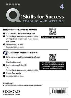 Q3e 4 Reading and Writing IQ and Classroom Pres... 0194904016 Book Cover