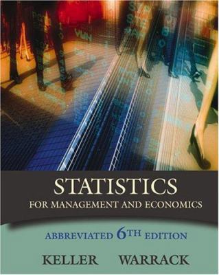 Statistics for Management and Economics (Statis... B000OH8A88 Book Cover