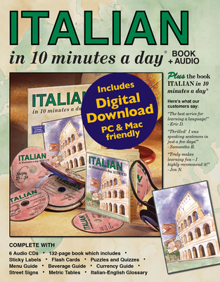 Italian in 10 Minutes a Day Book + Audio: Langu... 1931873887 Book Cover