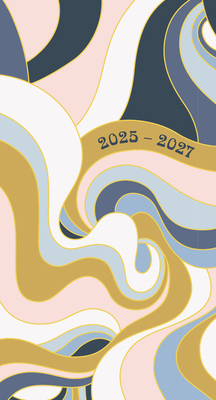 2026 Swirly Waves Checkbook/2 Year Pocket Planner 1531944442 Book Cover