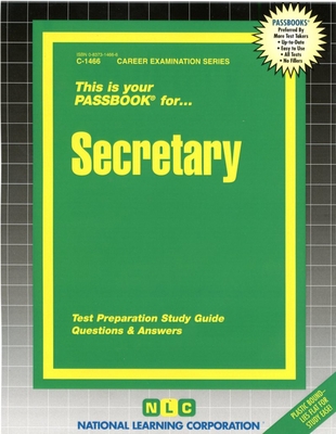 Secretary: Test Preparation Study Guide, Questi... 0837314666 Book Cover