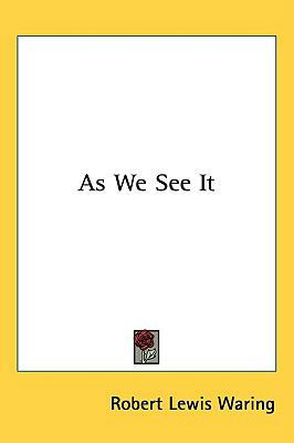 As We See It 0548433151 Book Cover