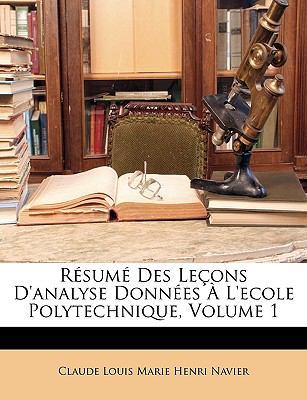 Résumé Des Leçons D'analyse Données À L'ecole P... [French] 1148456236 Book Cover