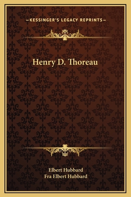 Henry D. Thoreau 1169202810 Book Cover