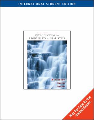 Introduction to Probability and Statistics. Wil... 0495389595 Book Cover