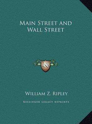 Main Street and Wall Street 1169775136 Book Cover