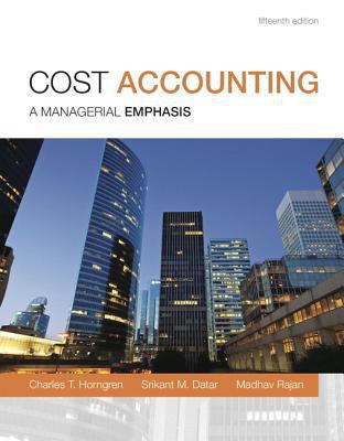 Cost Accounting, Student Value Edition 0133428850 Book Cover