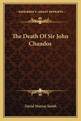 The Death Of Sir John Chandos 1162857854 Book Cover
