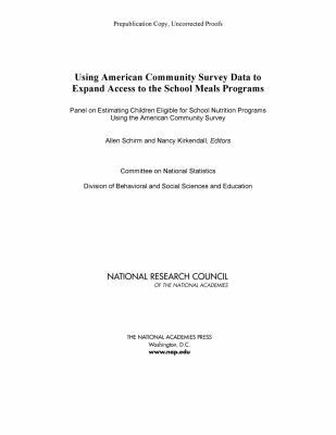 Using American Community Survey Data to Expand ... 0309257204 Book Cover