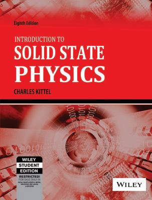 Introduction to Solid State Physics 8126535180 Book Cover