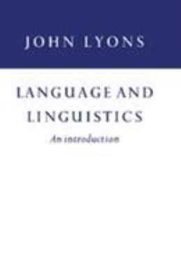 Language and Linguistics 0521230349 Book Cover