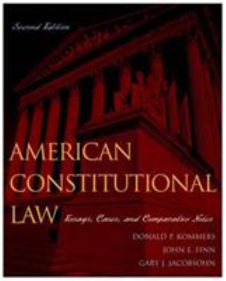 American Constitutional Law: Governmental Power... 0742526887 Book Cover