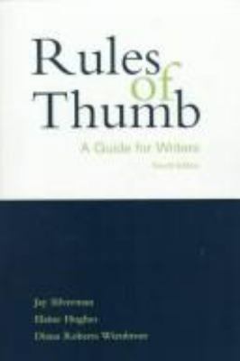 Rules of Thumb: A Guide for Writers 0070920745 Book Cover