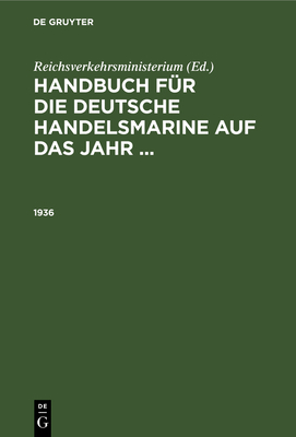 1936 [German] 3112346092 Book Cover