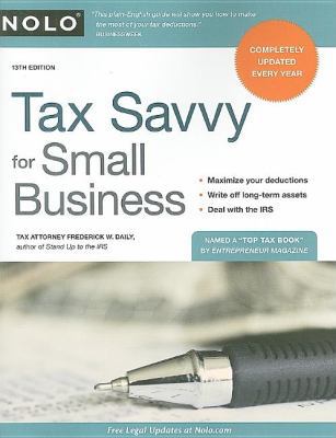 Tax Savvy for Small Business 1413310648 Book Cover