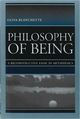 Philosophy of Being: A Reconstructive Essay in ... 0813210968 Book Cover