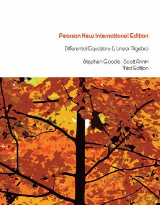 Differential Equations and Linear Algebra: Pear... 1292025131 Book Cover