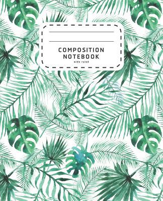 Composition Notebook: Watercolor Palm Leaves - ... 1072997592 Book Cover