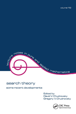 Search Theory: Some Recent Developments 0824780000 Book Cover