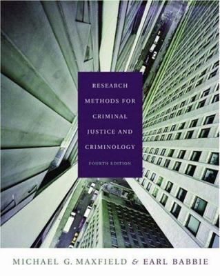 Research Methods for Criminal Justice and Crimi... 0534615600 Book Cover