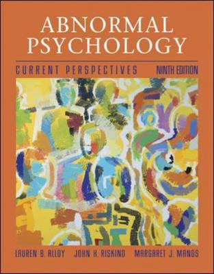 Abnormal Psychology: Current Perspective B00699AA10 Book Cover