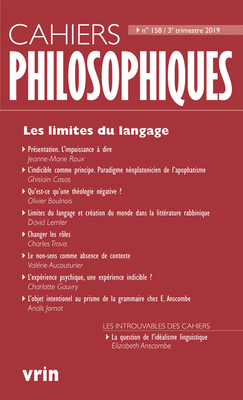 Les Limites Du Langage [French] 2711660109 Book Cover