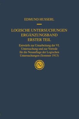 Logische Untersuchungen Ergänzungsband Erster T... [German] 9401038864 Book Cover