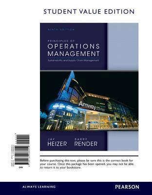Principles of Operations Management, Student Va... 0132968452 Book Cover