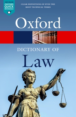 A Dictionary of Law 0192897497 Book Cover