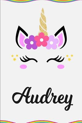 Audrey: Personalized Unicorn Journal Gift | 6 x 9 Sized, 100 Pages | Custom Unicorn Journal | Personalized Notebook | Custom Name Notebook | Bespoke Journal | Journals to Write In for Girls
