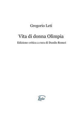 Vita di donna Olimpia [Italian] 1471066916 Book Cover