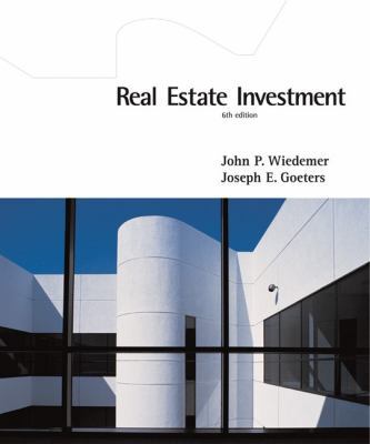 Real Estate Investment 0324143923 Book Cover