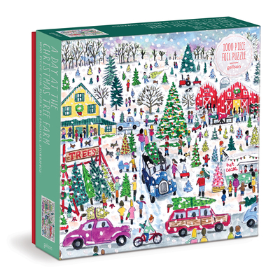 Toy Michael Storrings Christmas Tree Farm 1000 Piece Foil Puzzle Book