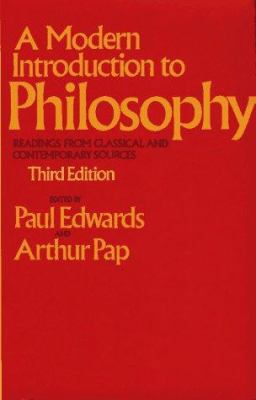 A Modern Introduction to Philosophy: Readings f... 0029092000 Book Cover