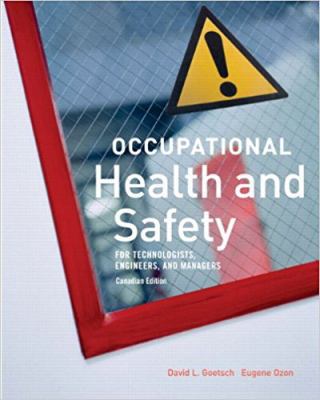 Occupational Health and Safety, Canadian Edition 0131275801 Book Cover