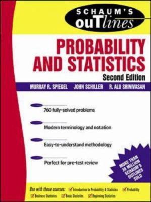 Schaum's Outline Probability Stats (McGraw-Hill... 0071183574 Book Cover