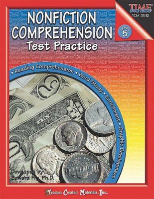 Nonfiction Comprehension Test Practice, Level 5 0743935128 Book Cover