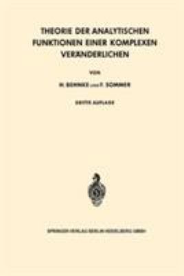 Theorie Der Analytischen Funktionen Einer Kompl... [German] 3540077685 Book Cover