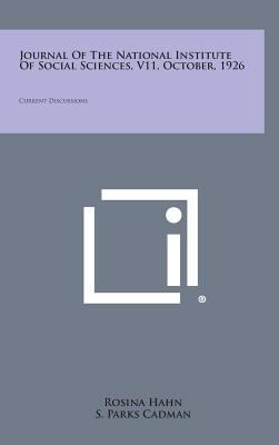 Journal of the National Institute of Social Sci... 1258687097 Book Cover