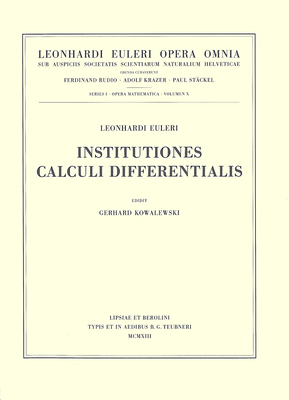 Institutiones Calculi Differentialis [Latin] 3764314095 Book Cover