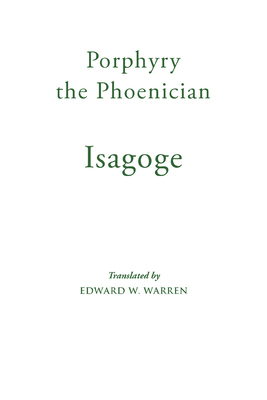 Isagoge 0888442653 Book Cover