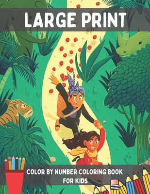Large Print Color By Number Coloring Book for K... B08T6BTPLP Book Cover