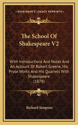 The School of Shakespeare V2: With Introduction... 1164440462 Book Cover