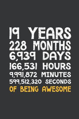 Notebook: 19th Birthday 19 Years Old Being Awes... 1099798620 Book Cover